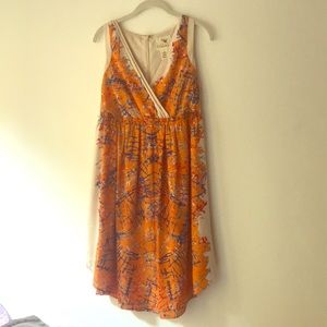 Anthropologie fit and flare dress